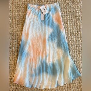 Current Air Tie-Dye Maxi Skirt - Blue and Peach